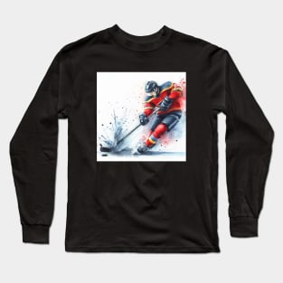 Hockey Slapshot Long Sleeve T-Shirt